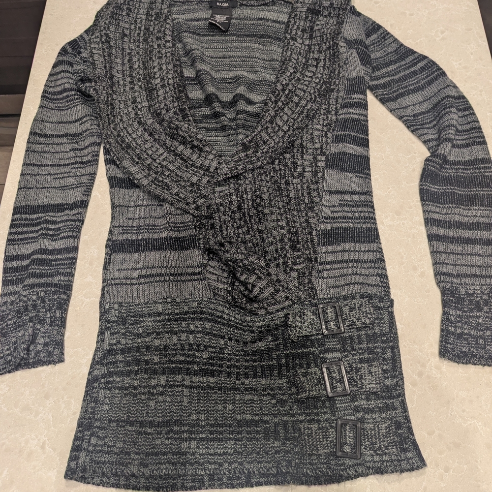 Gray Knit Women's Sweater